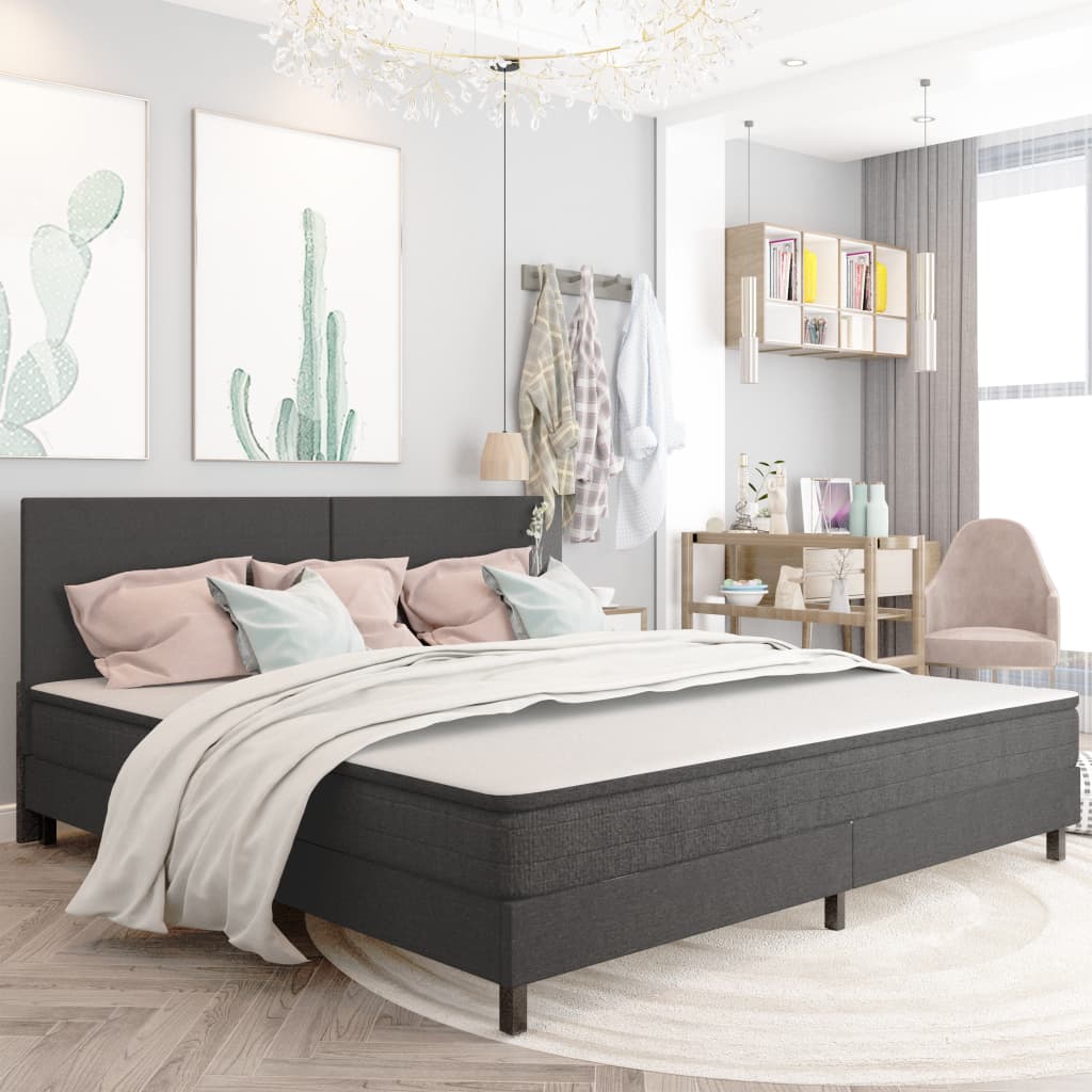 Πλαίσιο Κρεβατιού Boxspring Γκρι 200 x 200 εκ. Υφασμάτινο - Pakobazaar