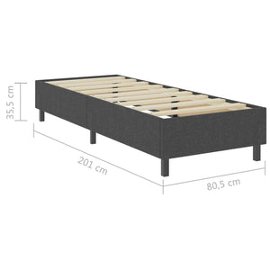 Πλαίσιο Κρεβατιού Boxspring Γκρι 80 x 200 εκ. Υφασμάτινο - Pakobazaar