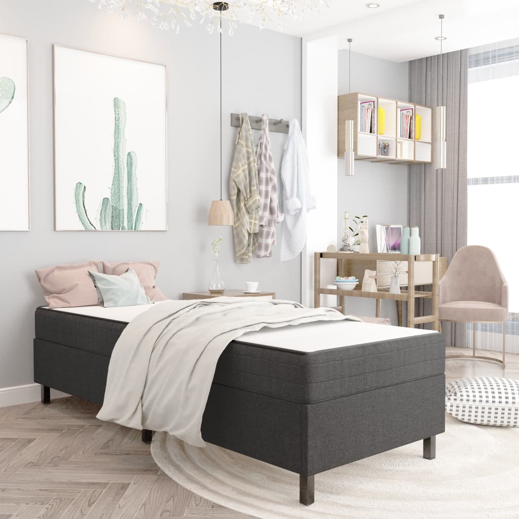 Πλαίσιο Κρεβατιού Boxspring Γκρι 100 x 200 εκ. Υφασμάτινο - PAKOBAZAAR
