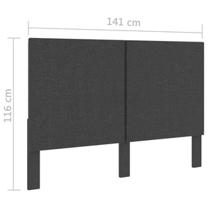 Κεφαλάρι Σκούρο Γκρι 140 x 200 εκ. Υφασμάτινο - Pakobazaar