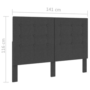Καπιτονέ Κεφαλάρι Σκούρο Γκρι 140 x 200 εκ. Υφασμάτινο - PAKOBAZAAR