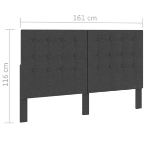 Καπιτονέ Κεφαλάρι Σκούρο Γκρι 160 x 200 εκ. Υφασμάτινο - PAKOBAZAAR