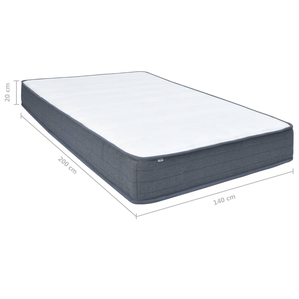 Στρώμα για Κρεβάτι Boxspring Μεσαίας Σκληρότητας 200 x 140 x 20 εκ. - Pakobazaar