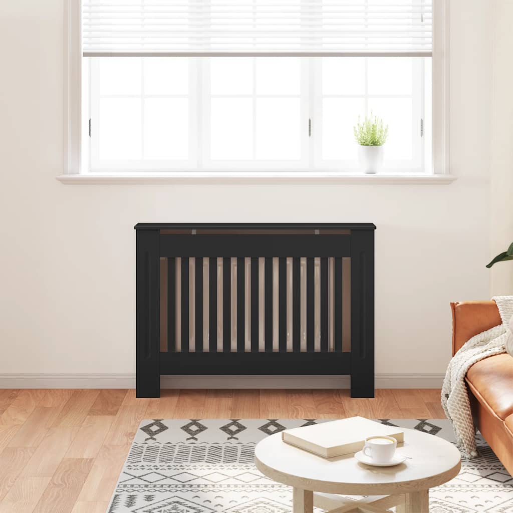 Κάλυμμα Καλοριφέρ Μαύρο 112 x 19 x 81,5 εκ. από MDF - PAKOBAZAAR