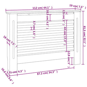 Κάλυμμα Καλοριφέρ Ανθρακί 112 x 19 x 81,5 εκ. από MDF - Pakobazaar