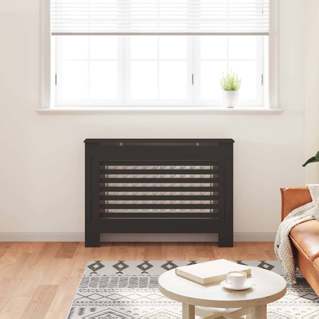Κάλυμμα Καλοριφέρ Μαύρο 112 x 19 x 81,5 εκ. από MDF - PAKOBAZAAR