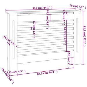 Κάλυμμα Καλοριφέρ 112 x 19 x 81,5 εκ. από MDF - Pakobazaar