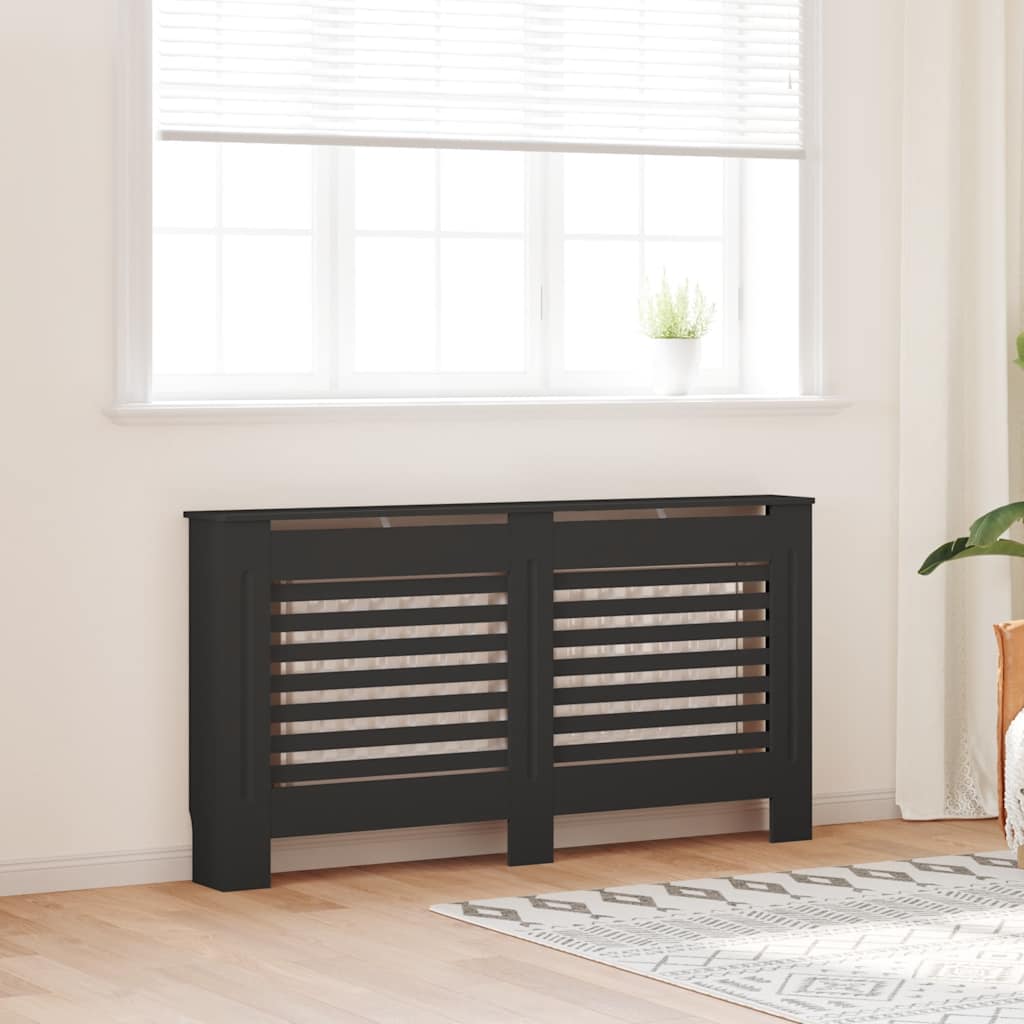Κάλυμμα Καλοριφέρ Μαύρο 152 x 19 x 81,5 εκ. από MDF - PAKOBAZAAR