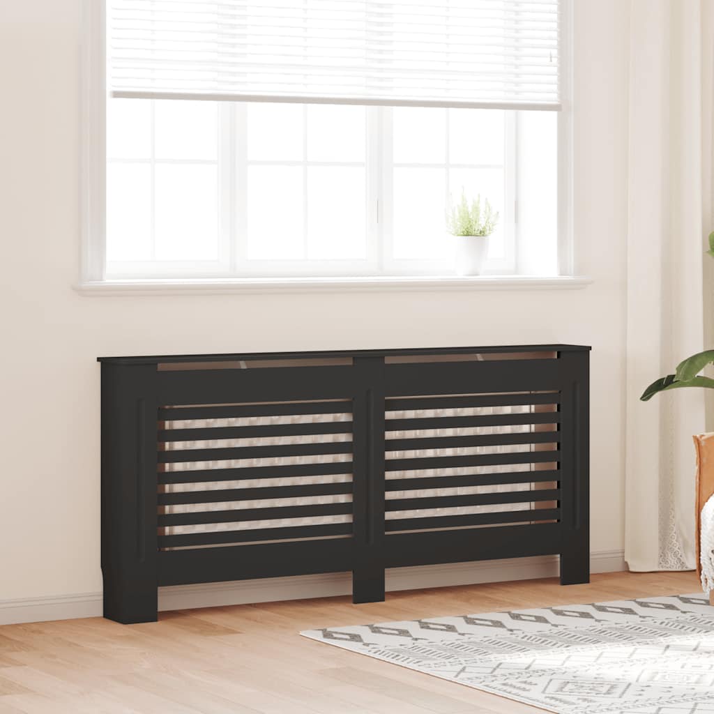 Κάλυμμα Καλοριφέρ Μαύρο 172 x 19 x 81,5 εκ. από MDF - PAKOBAZAAR