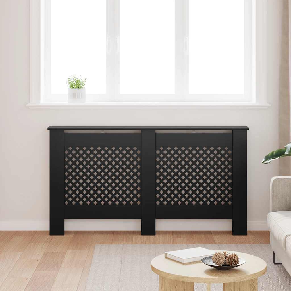 Κάλυμμα Καλοριφέρ Μαύρο 152 x 19 x 81,5 εκ. από MDF - PAKOBAZAAR