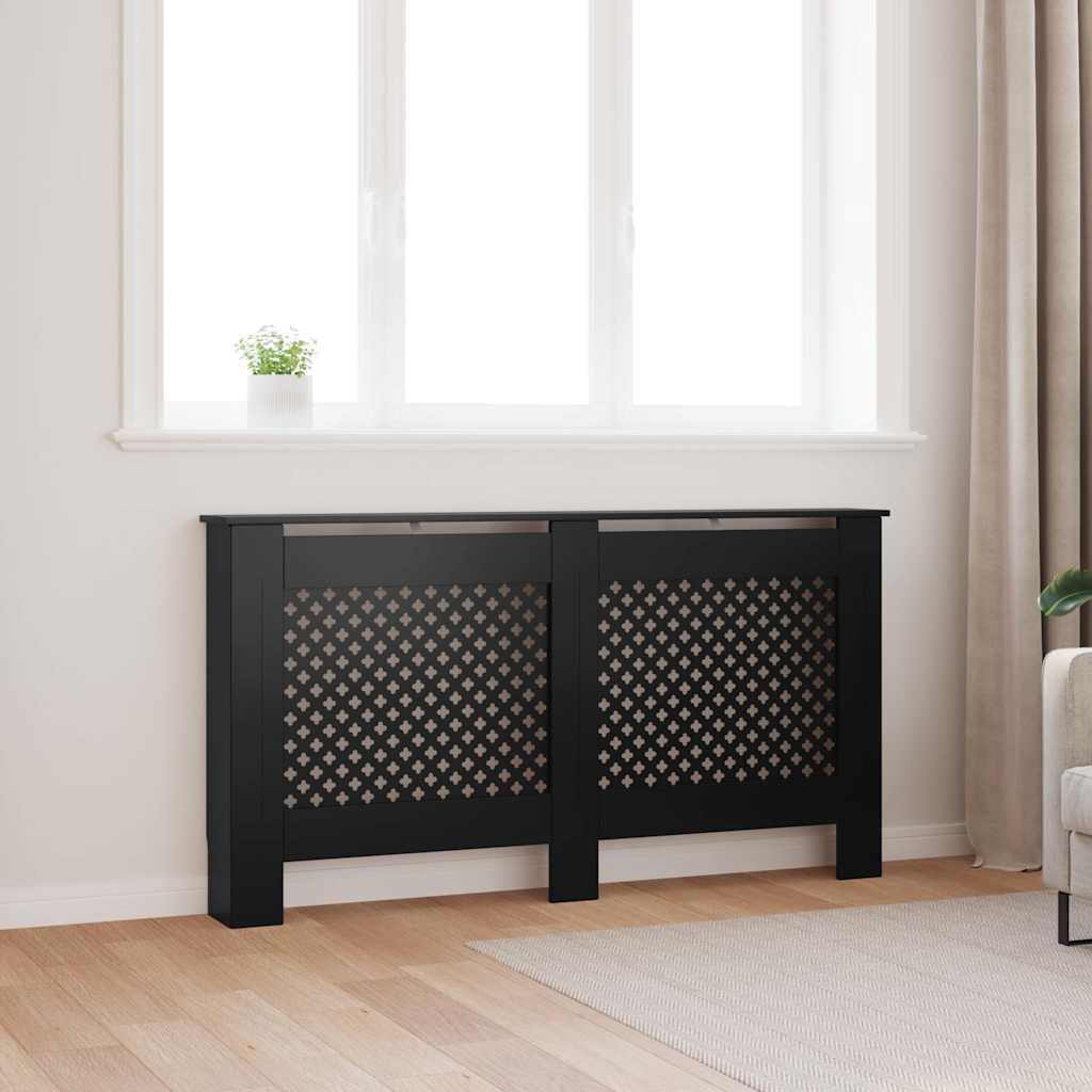 Κάλυμμα Καλοριφέρ Μαύρο 152 x 19 x 81,5 εκ. από MDF - PAKOBAZAAR