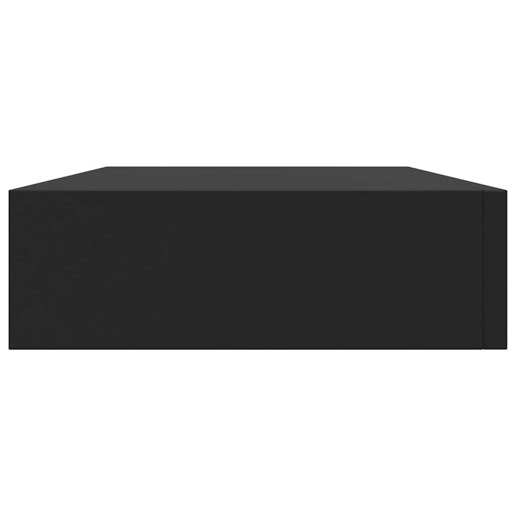 Ράφι Τοίχου με Συρτάρι Μαύρο 48 x 25 x 8 εκ. από MDF - PAKOBAZAAR
