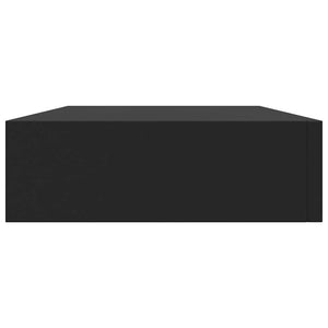 Ράφι Τοίχου με Συρτάρι Μαύρο 48 x 25 x 8 εκ. από MDF - PAKOBAZAAR
