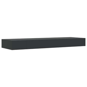 Ράφι Τοίχου με Συρτάρι Μαύρο 80 x 25 x 8 εκ. MDF - PAKOBAZAAR