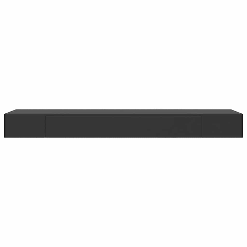 Ράφι Τοίχου με Συρτάρι Μαύρο 80 x 25 x 8 εκ. MDF - PAKOBAZAAR