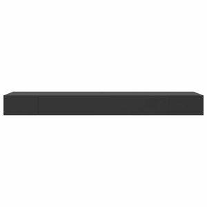 Ράφι Τοίχου με Συρτάρι Μαύρο 80 x 25 x 8 εκ. MDF - PAKOBAZAAR