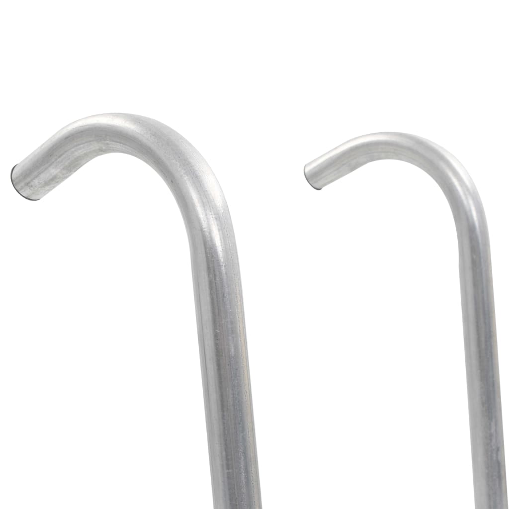 Σκάλα Τραμπολίνου με 2 Σκαλοπάτια Ασημί 102,6 εκ. Ατσάλινη