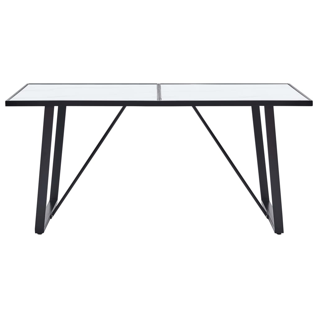 Σετ Τραπεζαρίας 7 Τεμαχίων Μαύρο από Συνθετικό Δέρμα