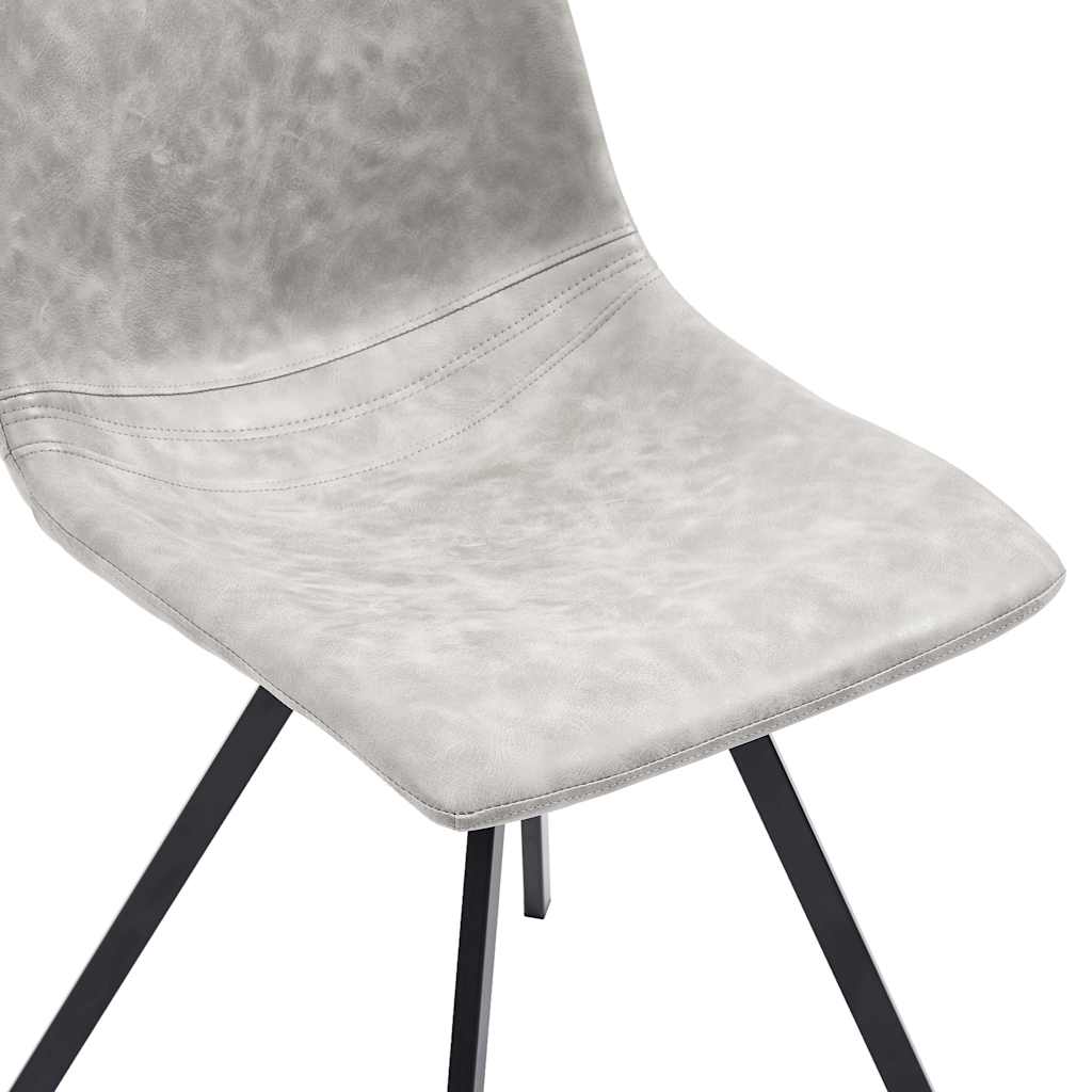 Σετ Τραπεζαρίας 5 Τεμαχίων Ανοιχτό Γκρι από Συνθετικό Δέρμα