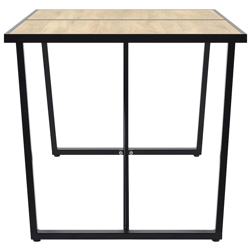 Σετ Τραπεζαρίας 7 Τεμαχίων Χρώμα Κονιάκ από Συνθετικό Δέρμα
