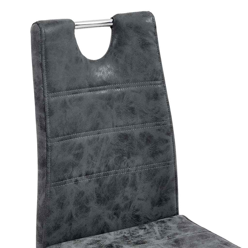 Σετ Τραπεζαρίας 7 Τεμαχίων Μαύρο από Συνθετικό Δέρμα