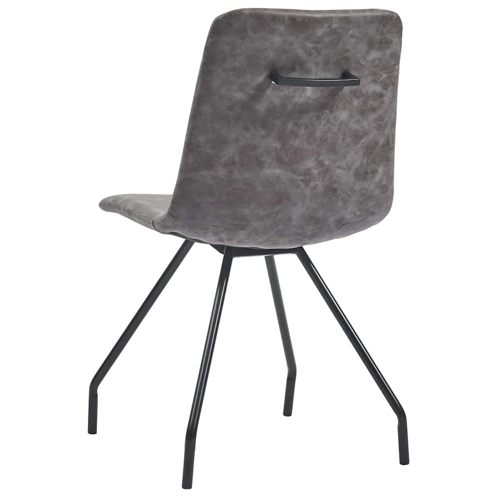Σετ Τραπεζαρίας 7 τεμ. Σκούρο Καφέ από Συνθετικό Δέρμα