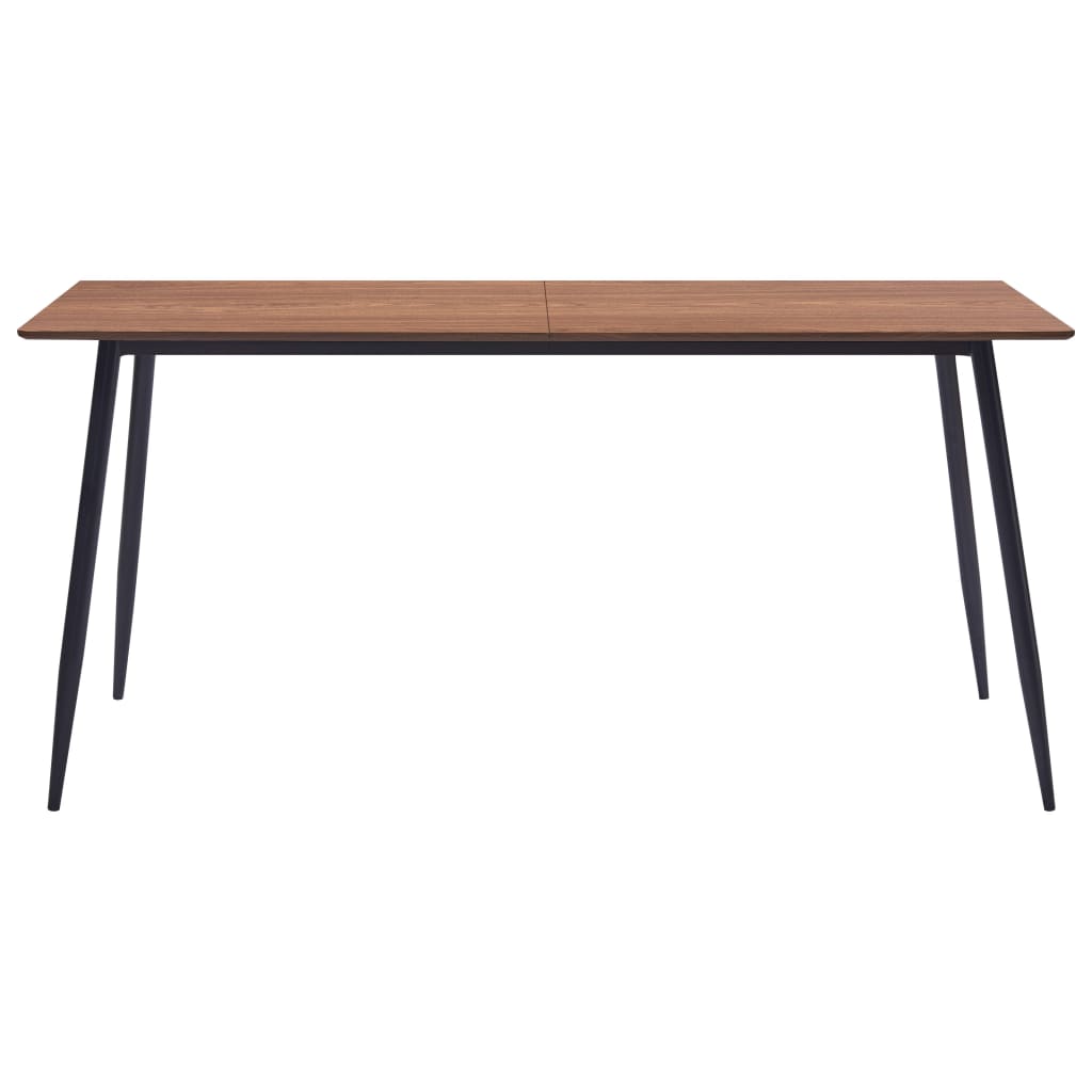 Σετ Τραπεζαρίας 5 Τεμαχίων Καφέ από Συνθετικό Δέρμα