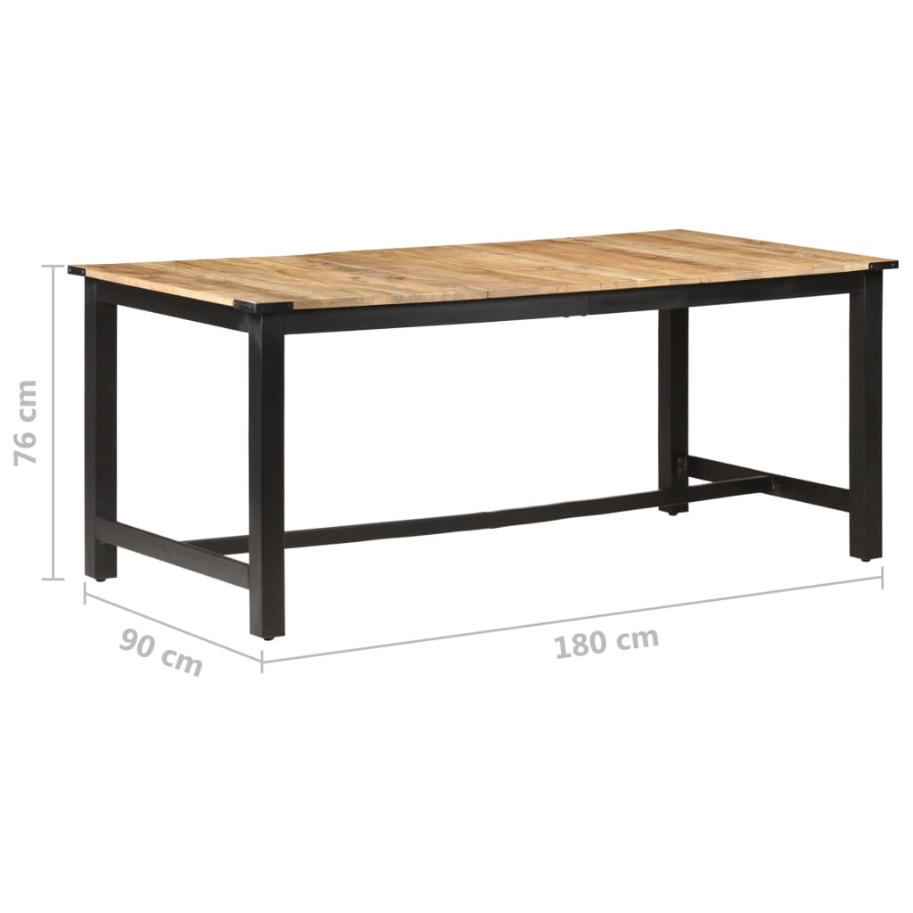 Τραπεζαρία 180 x 90 x 76 εκ. από Μασίφ Ακατέργαστο Ξύλο Μάνγκο - Pakobazaar