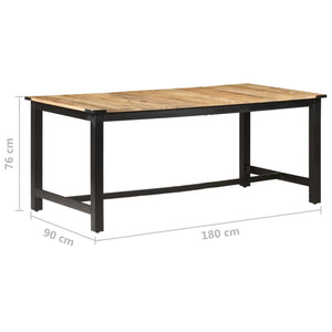Τραπεζαρία 180 x 90 x 76 εκ. από Μασίφ Ακατέργαστο Ξύλο Μάνγκο - Pakobazaar