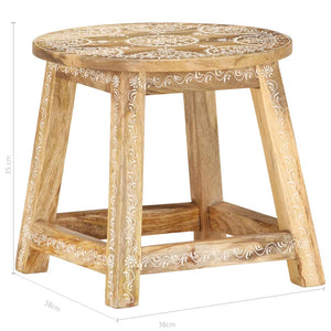 Σκαμπό Ζωγραφισμένο στο Χέρι 38 x 38 x 35 εκ. Μασίφ Ξύλο Μάνγκο - Pakobazaar