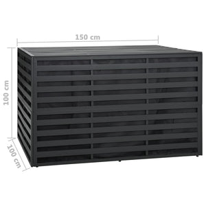 Μπαούλο Αποθήκευσης Κήπου Ανθρακί 150x100x100 εκ. Αλουμινίου
