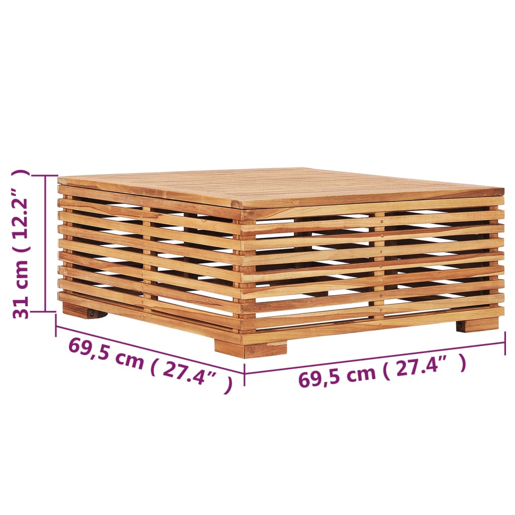 Τραπεζάκι Κήπου 69,5 x 69,5 x 31 εκ. από Μασίφ Ξύλο Teak
