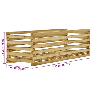 Ζαρντινιέρα Υπερυψωμένη 120x40x38,5 εκ. Εμποτισμένο Ξύλο Πεύκου