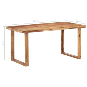 Τραπεζαρία 160 x 80 x 76 εκ. από Μασίφ Ξύλο Ακακίας