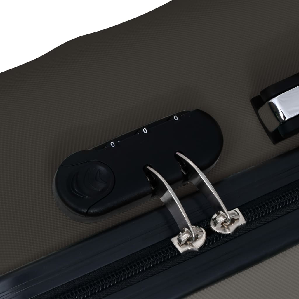 Σετ Βαλιτσών Τρόλεϊ με Σκληρό Περίβλημα 3 τεμ. Ανθρακί ABS - Pakobazaar