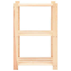 Ραφιέρες 3 Επιπέδων 2 τεμ 150 κ. 60x38x90 εκ. Μασίφ Ξύλο Πεύκου - Pakobazaar