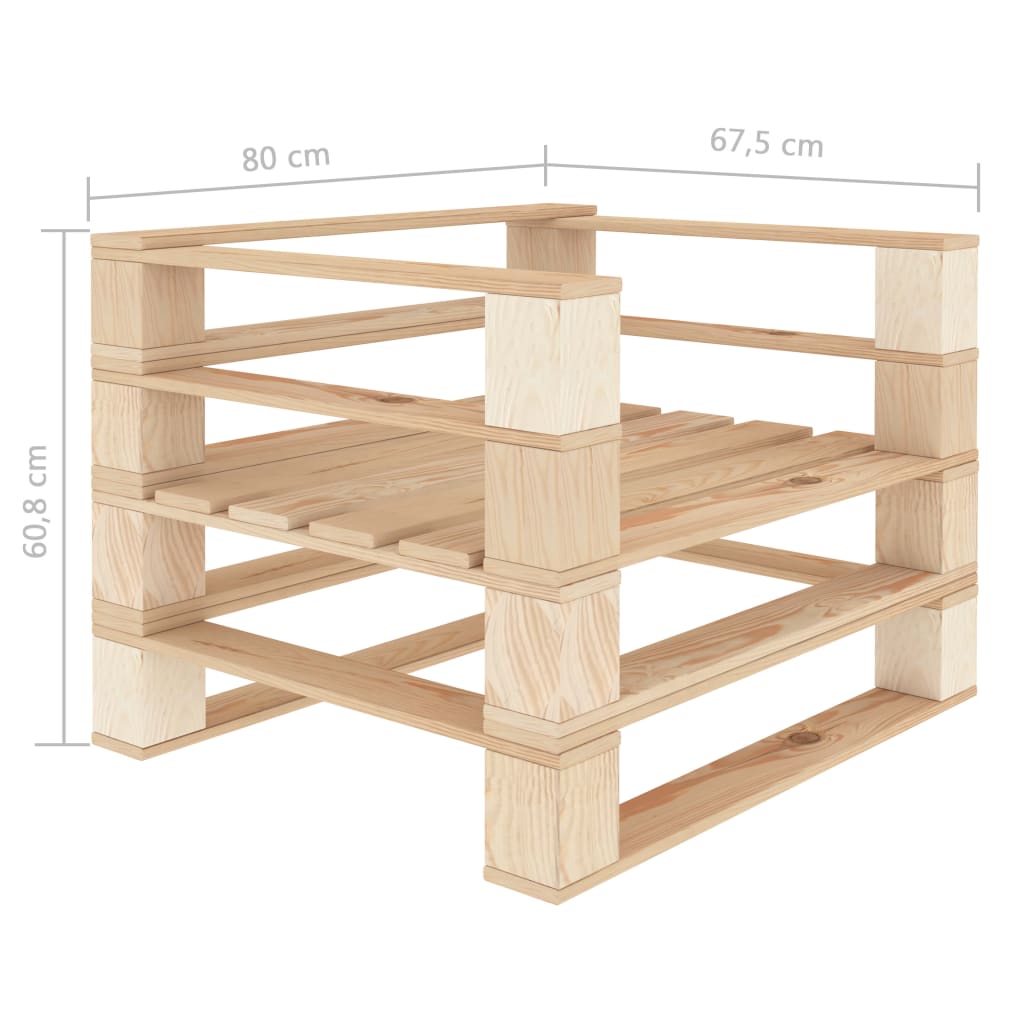 Πολυθρόνα Κήπου από Παλέτες Ξύλινη