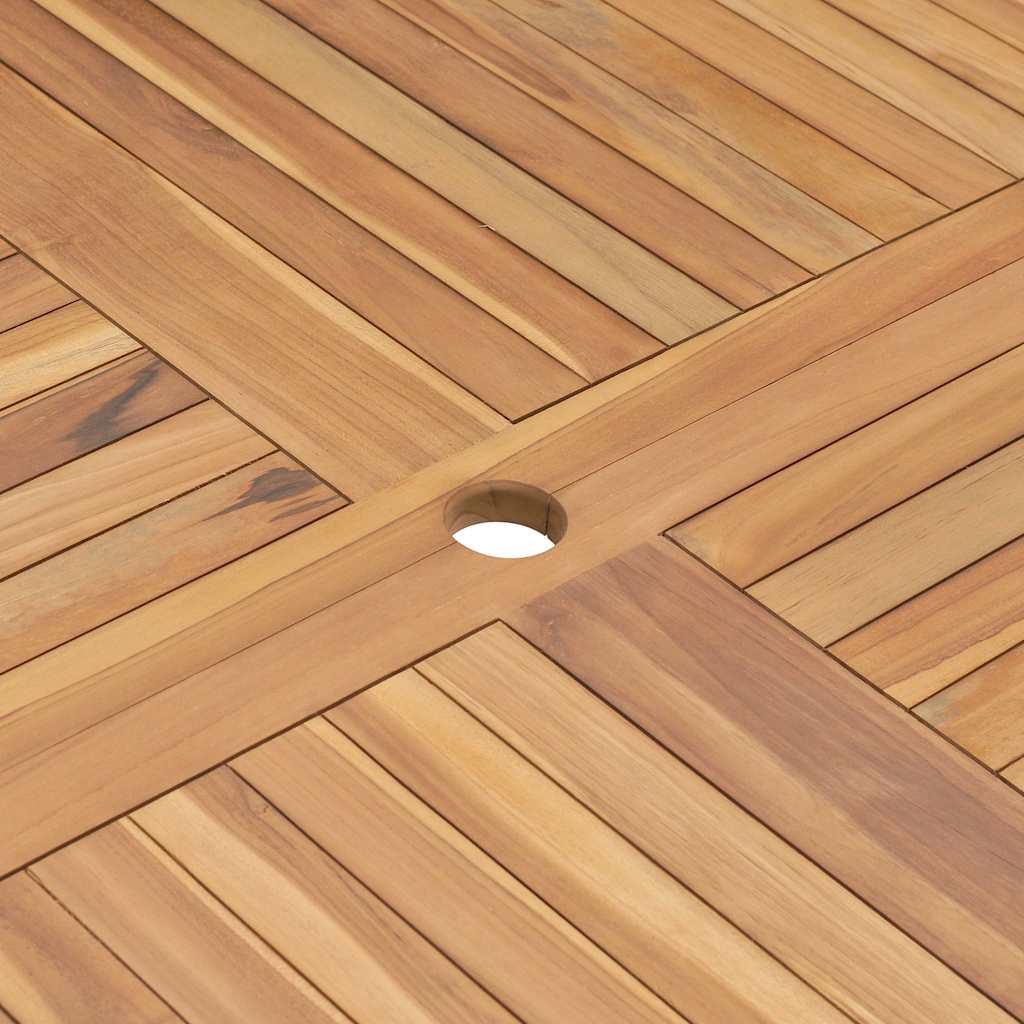 Τραπέζι Κήπου Πτυσσόμενο 120 x 120 x 75 εκ. από Μασίφ Ξύλο Teak