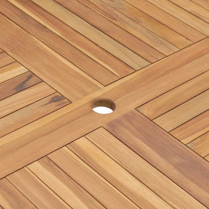 Τραπέζι Κήπου Πτυσσόμενο 120 x 120 x 75 εκ. από Μασίφ Ξύλο Teak