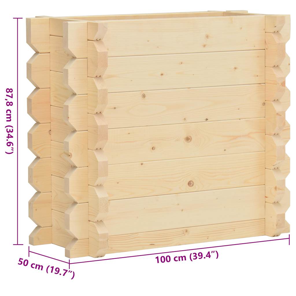 Ζαρντινιέρα Υπερυψωμένη 42 χιλ. 100x50x87,8 εκ Μασίφ Ερυθρελάτη