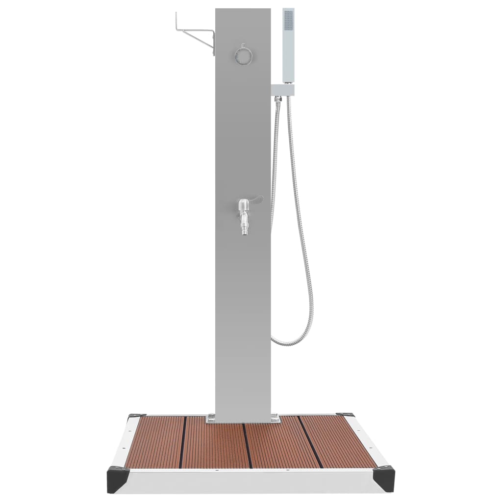 Ντουζιέρα με Βάση Εξωτερικού Χώρου από WPC / Ανοξείδωτο Ατσάλι - PAKOBAZAAR