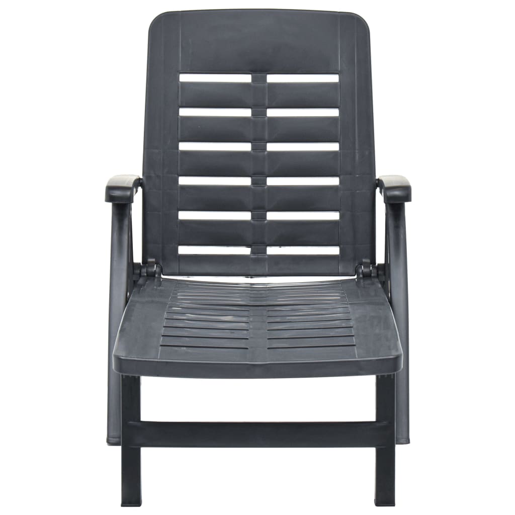 Ξαπλώστρα Πτυσσόμενη Ανθρακί Πλαστική