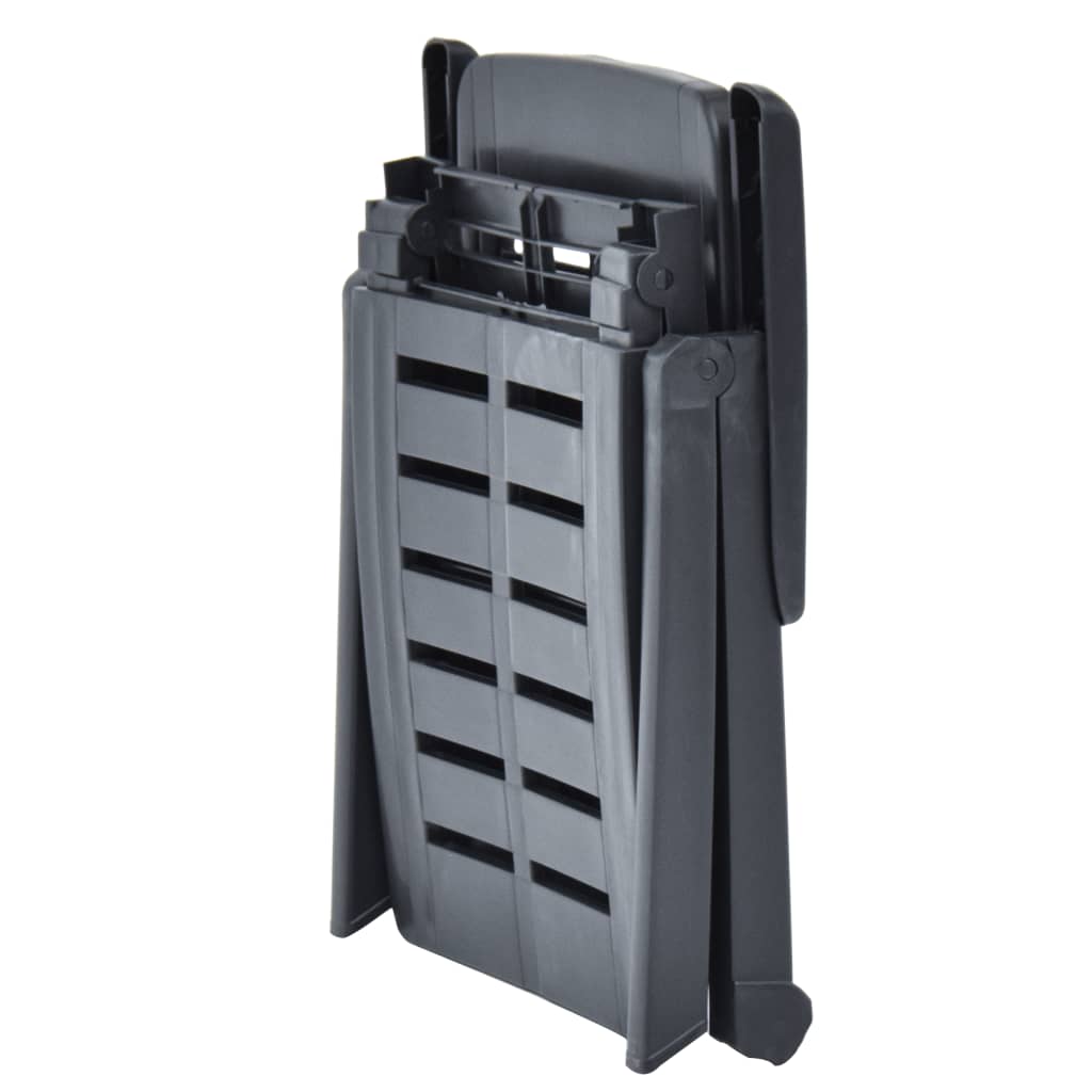 Ξαπλώστρα Πτυσσόμενη Ανθρακί Πλαστική