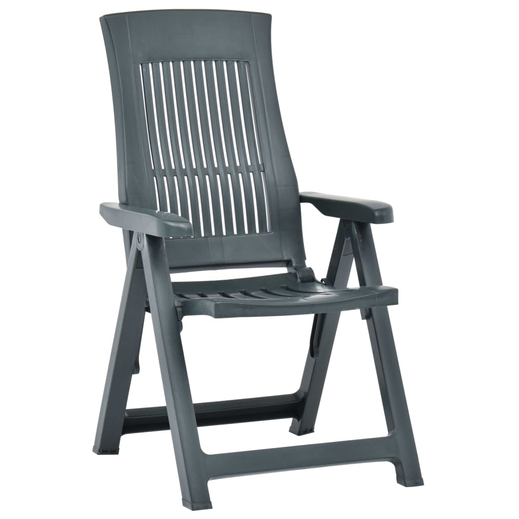 Ανακλινόμενες πτυσσόμενες καρέκλες 2 τεμ. Πλαστικές πράσινες