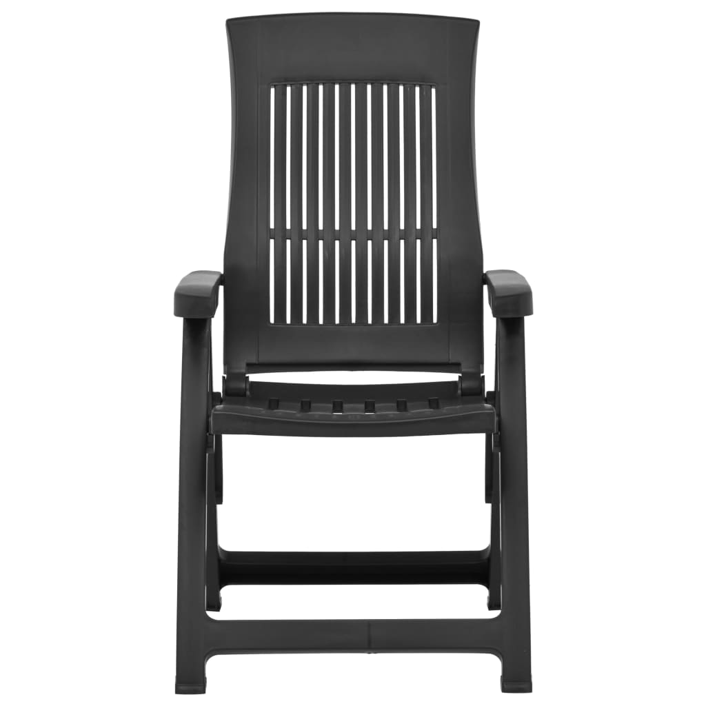 Καρέκλες Κήπου 2 τεμ. Ανθρακί Πλαστικές - Pakobazaar