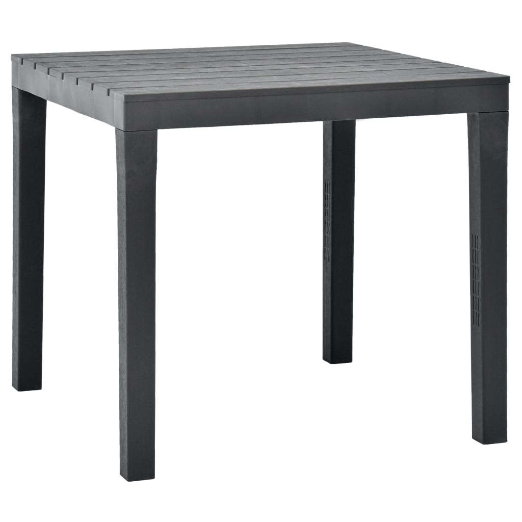 Τραπέζι Κήπου Ανθρακί 78 x 78 x 72 εκ. Πλαστικό - Pakobazaar