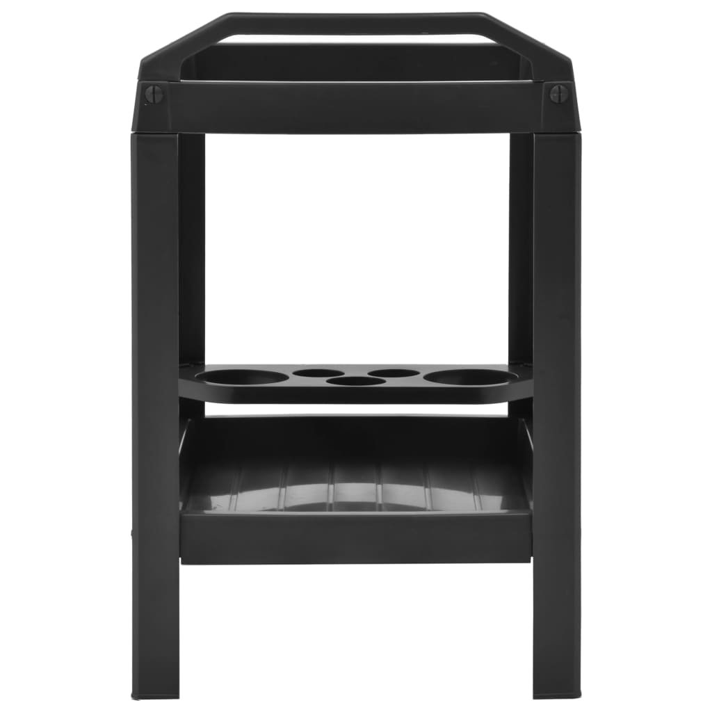 Τρόλεϊ Μπαρ Ανθρακί 69 x 53 x 72 εκ. Πλαστικό - Pakobazaar