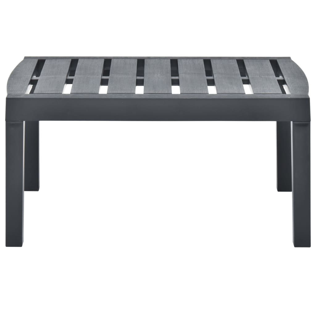 Τραπεζάκι Κήπου Ανθρακί 78 x 55 x 38 εκ. Πλαστικό - Pakobazaar