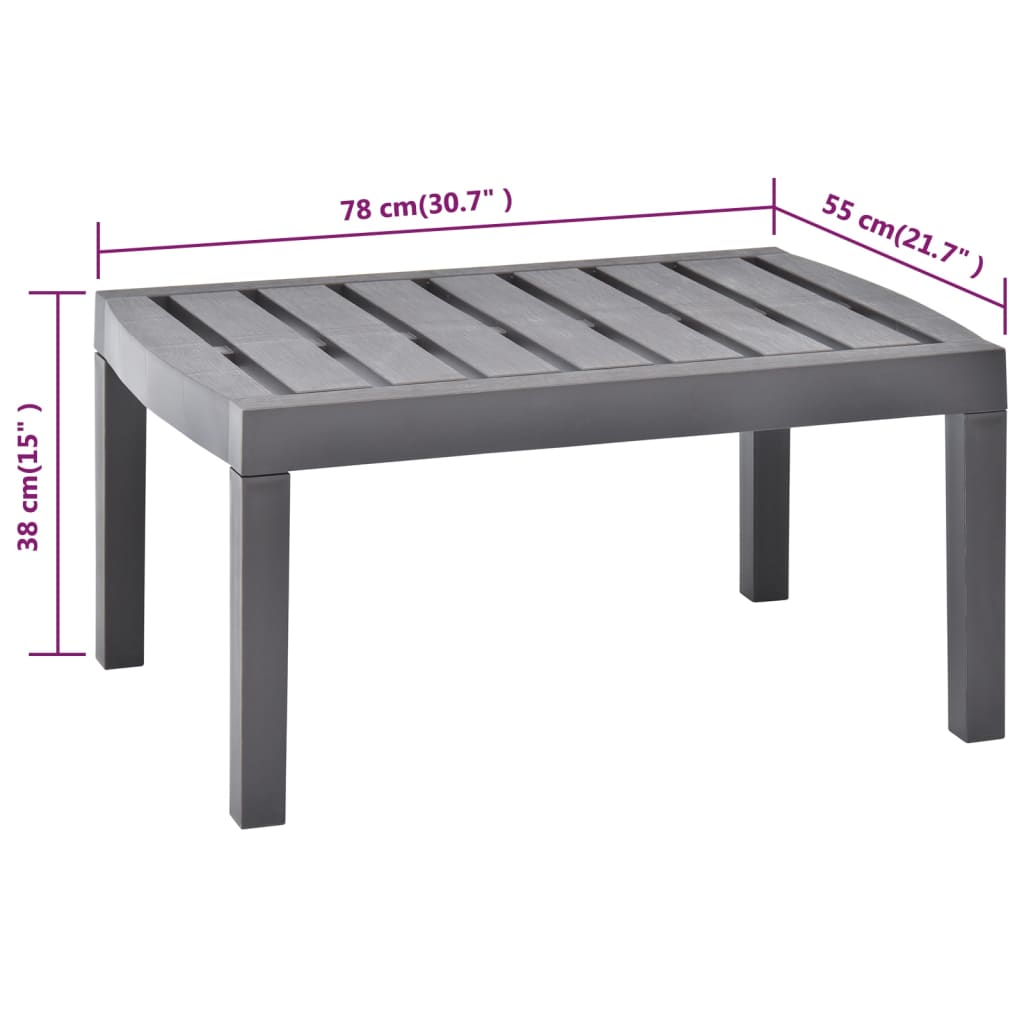 Τραπέζι Κήπου Μόκα 78 x 55 x 38 εκ. Πλαστικό - Pakobazaar