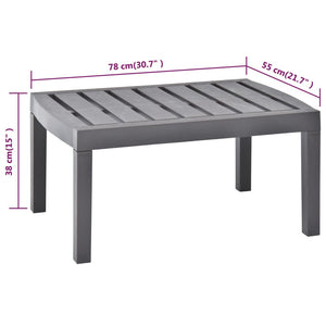 Τραπέζι Κήπου Μόκα 78 x 55 x 38 εκ. Πλαστικό - Pakobazaar